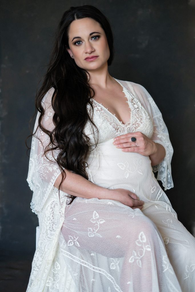 Reclamation design gown maternity photography