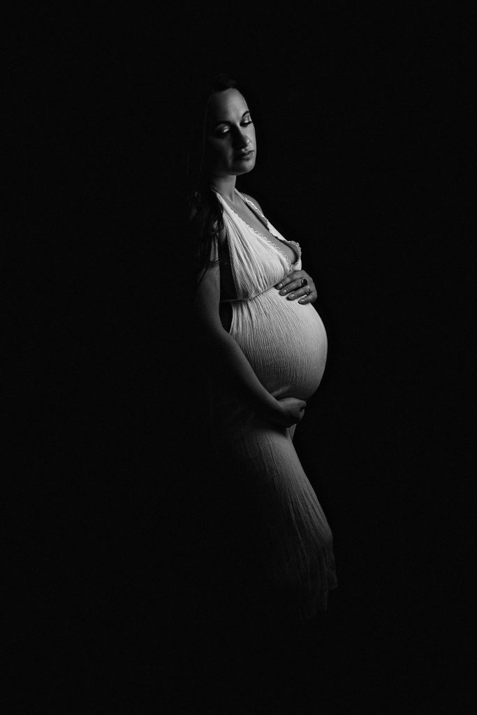 black and white silhouette portrait