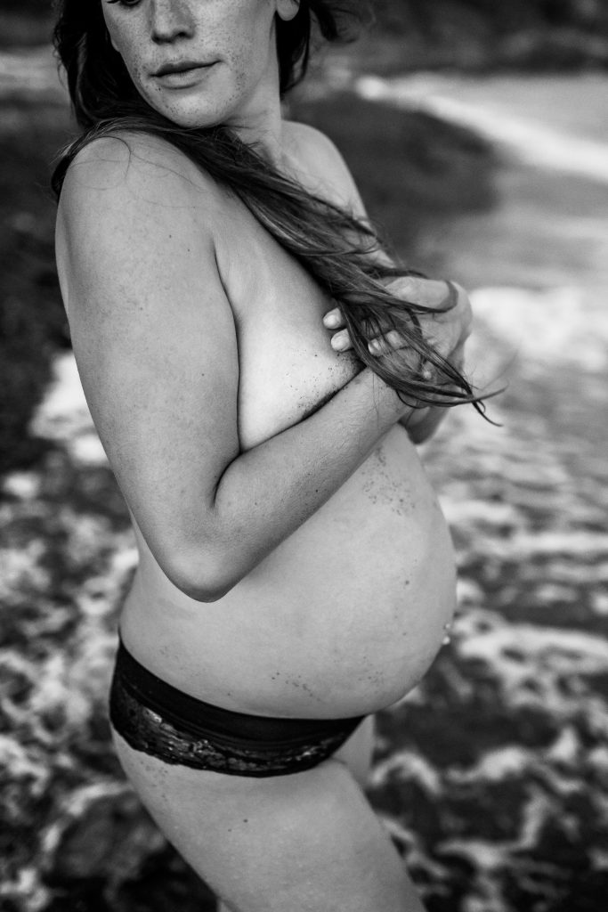 black and white maternity